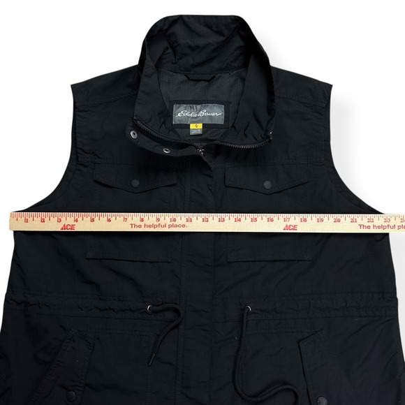 Eddie Bauer Travex Utility Vest Womens XL Black Cargo Pocket Outdoor Performance - Picture 9 of 13